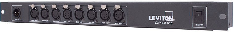 Leviton DMXSM-H18 DMX Signal Management Optically Isolated Splitter/Repeater (1 In, 8 Out) - PSSL ProSound and Stage Lighting