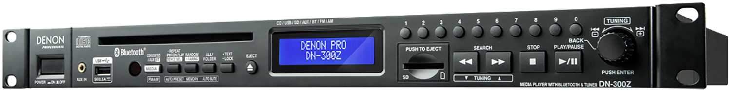Denon Pro DN-300Z CD/Media Player with Bluetooth - ProSound and Stage Lighting