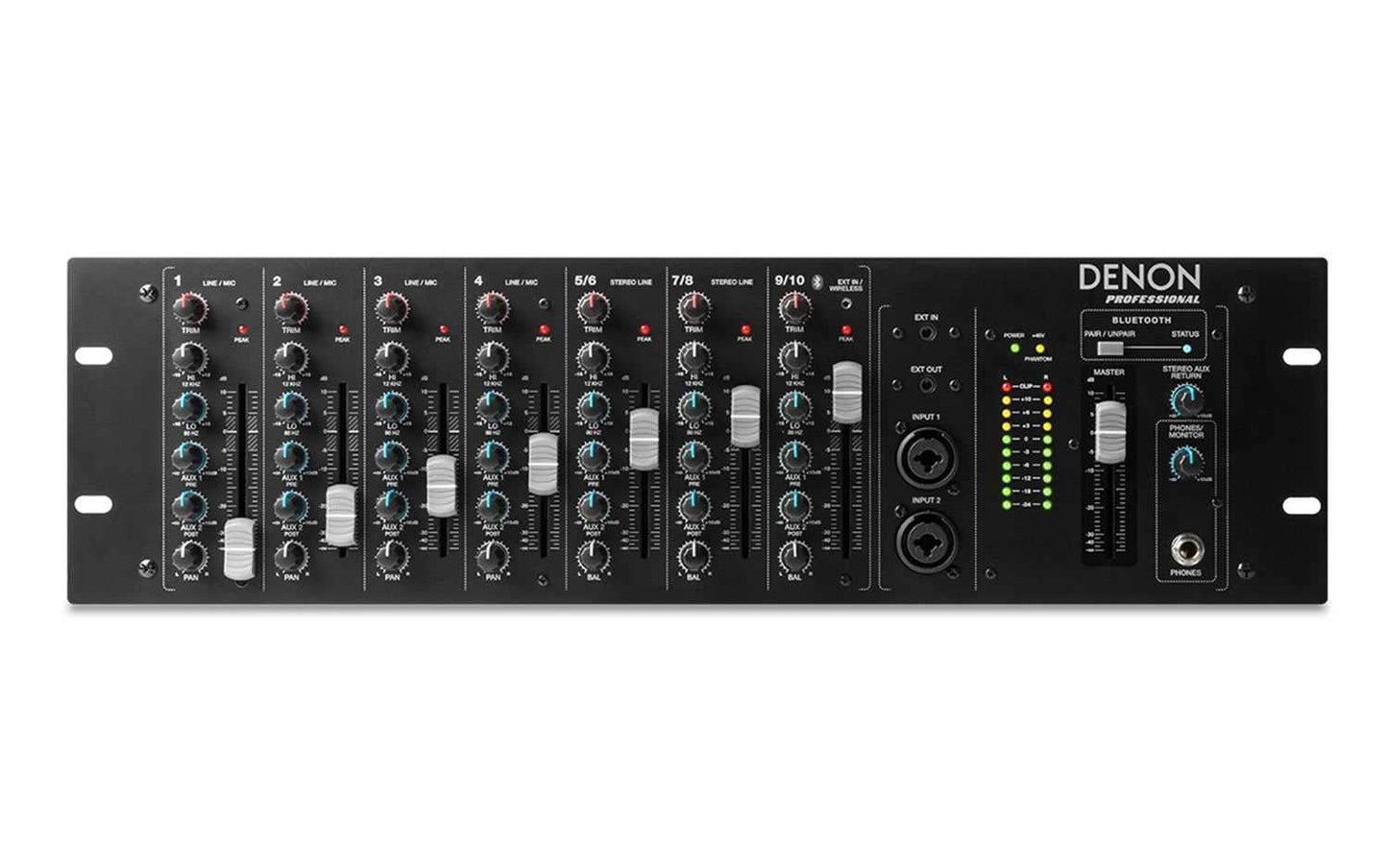 Denon DJ DN-410X Rackmount Mixer with Bluetooth - ProSound and Stage Lighting