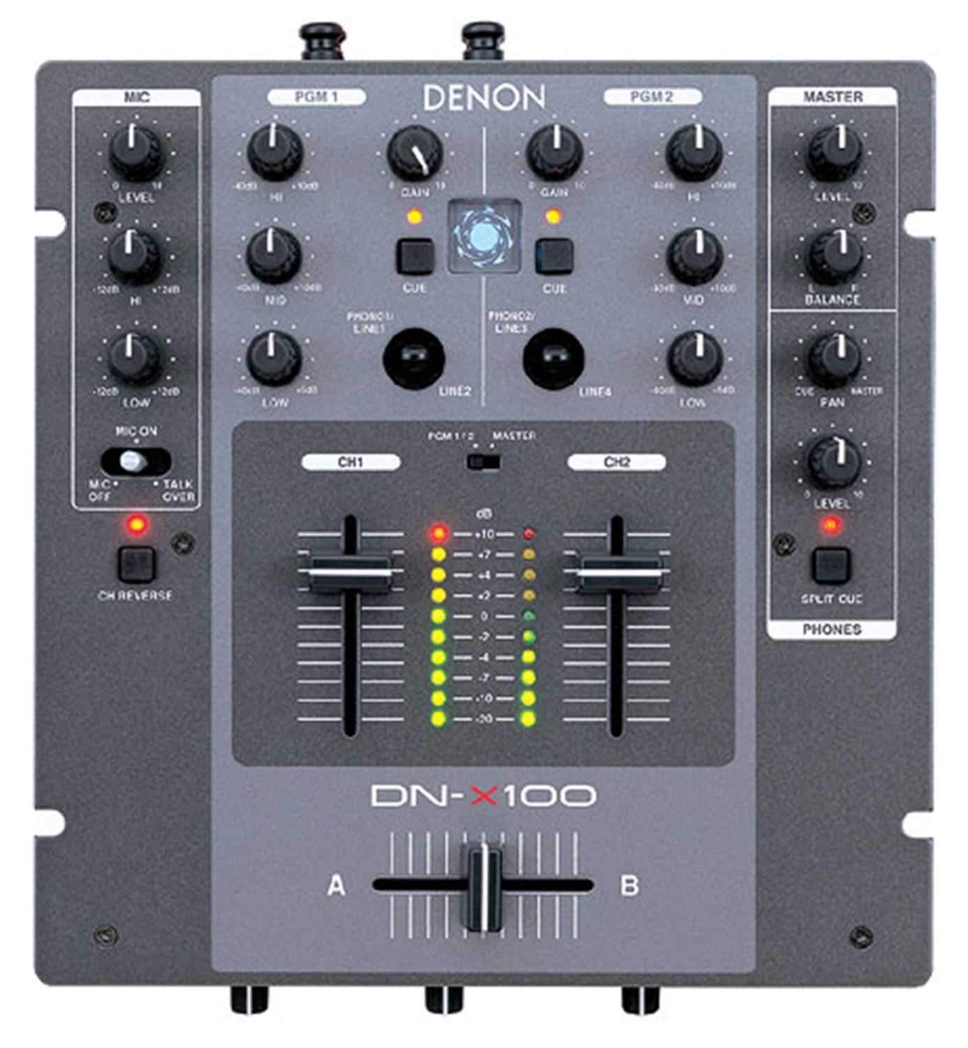 Denon DJ DNX100 2-Channel DJ Mixer X-Fader Start - ProSound and Stage Lighting