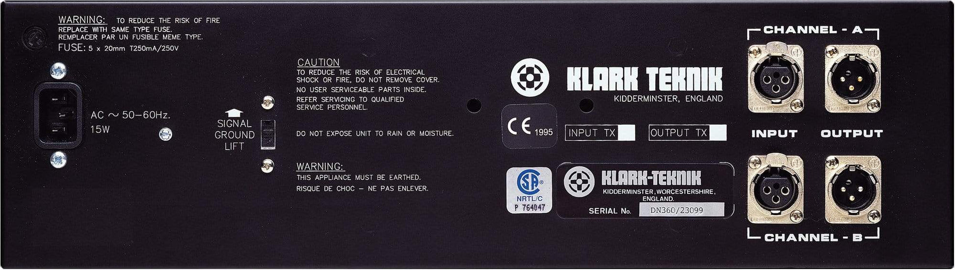 Klark Teknik DN360 2-Channel 31-Band Graphic Equalizer - ProSound and Stage Lighting