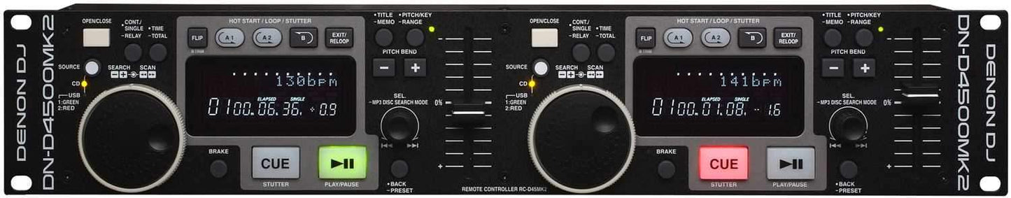 Denon DJ DN-D4500MK2 Dual Media & CD DJ Player - ProSound and Stage Lighting