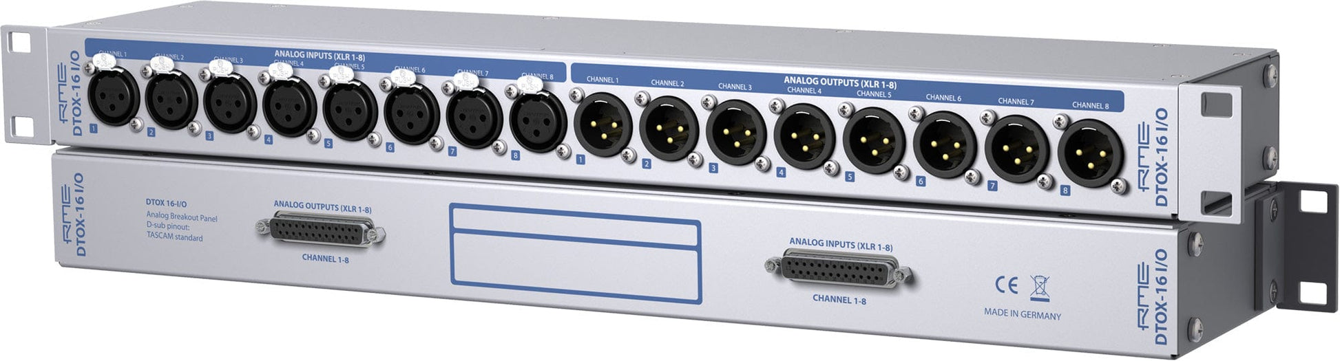 RME DTOX16IO Analog Breakoutbox 8 XLR Input/Output to D-Sub 25-Pin - PSSL ProSound and Stage Lighting