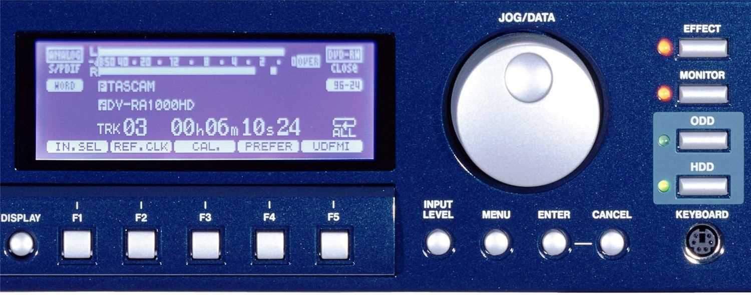 Tascam DV-RA1000HD High Resolution Master Recorder - ProSound and Stage Lighting