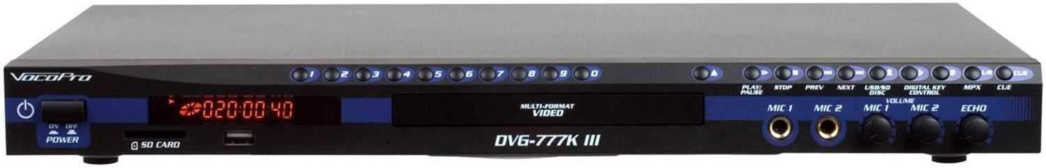 Vocopro DVG777KIII Multi-Format USB Karaoke Player - ProSound and Stage Lighting