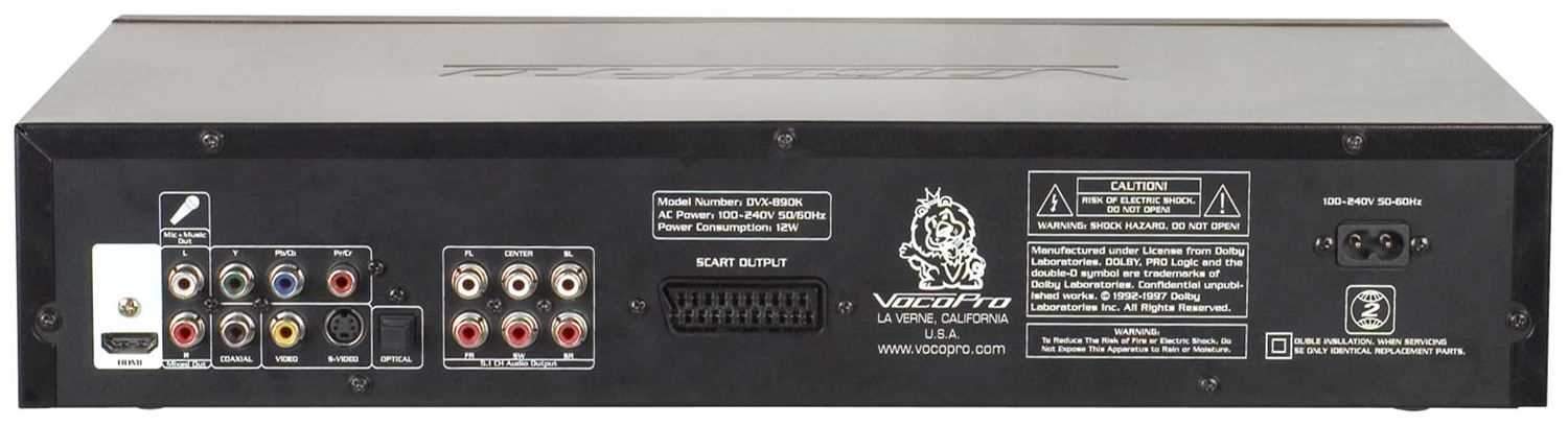 Vocopro DVX890K Multi Format Karaoke Media Player - ProSound and Stage Lighting