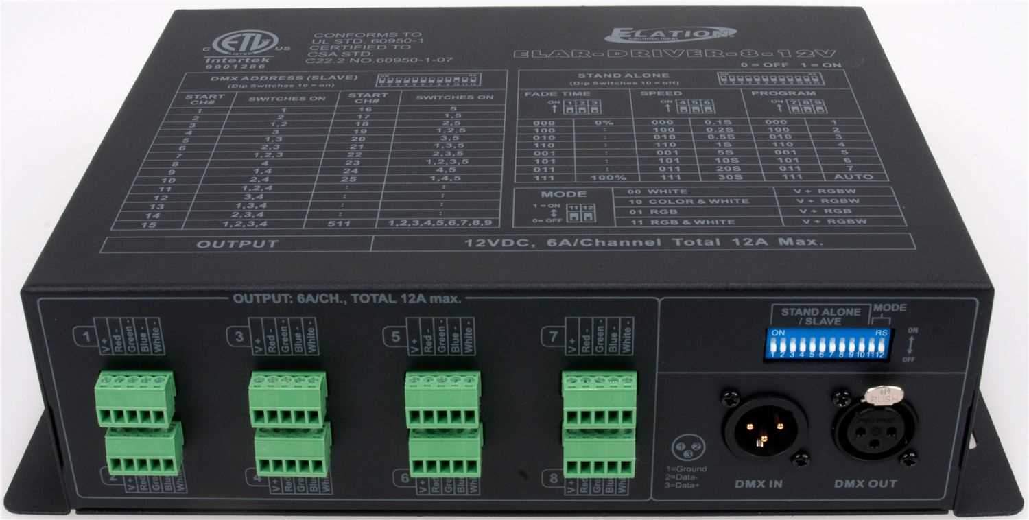Elation ELAR Driver-812V 8 Zone LED DMX Driver - ProSound and Stage Lighting