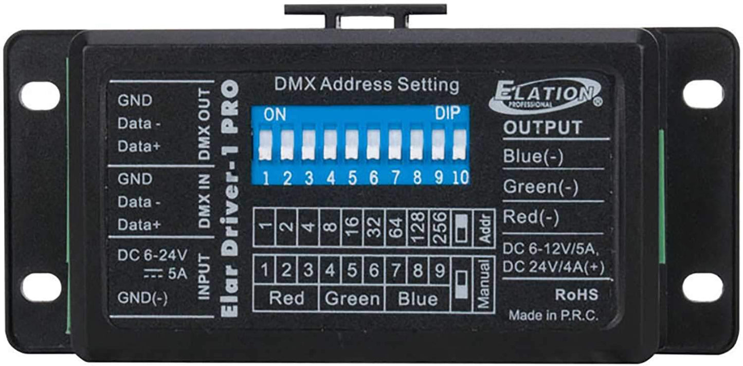 Elation ELAR DRIVER1 PRO 3-Channel RGB LED DMX Driver - ProSound and Stage Lighting
