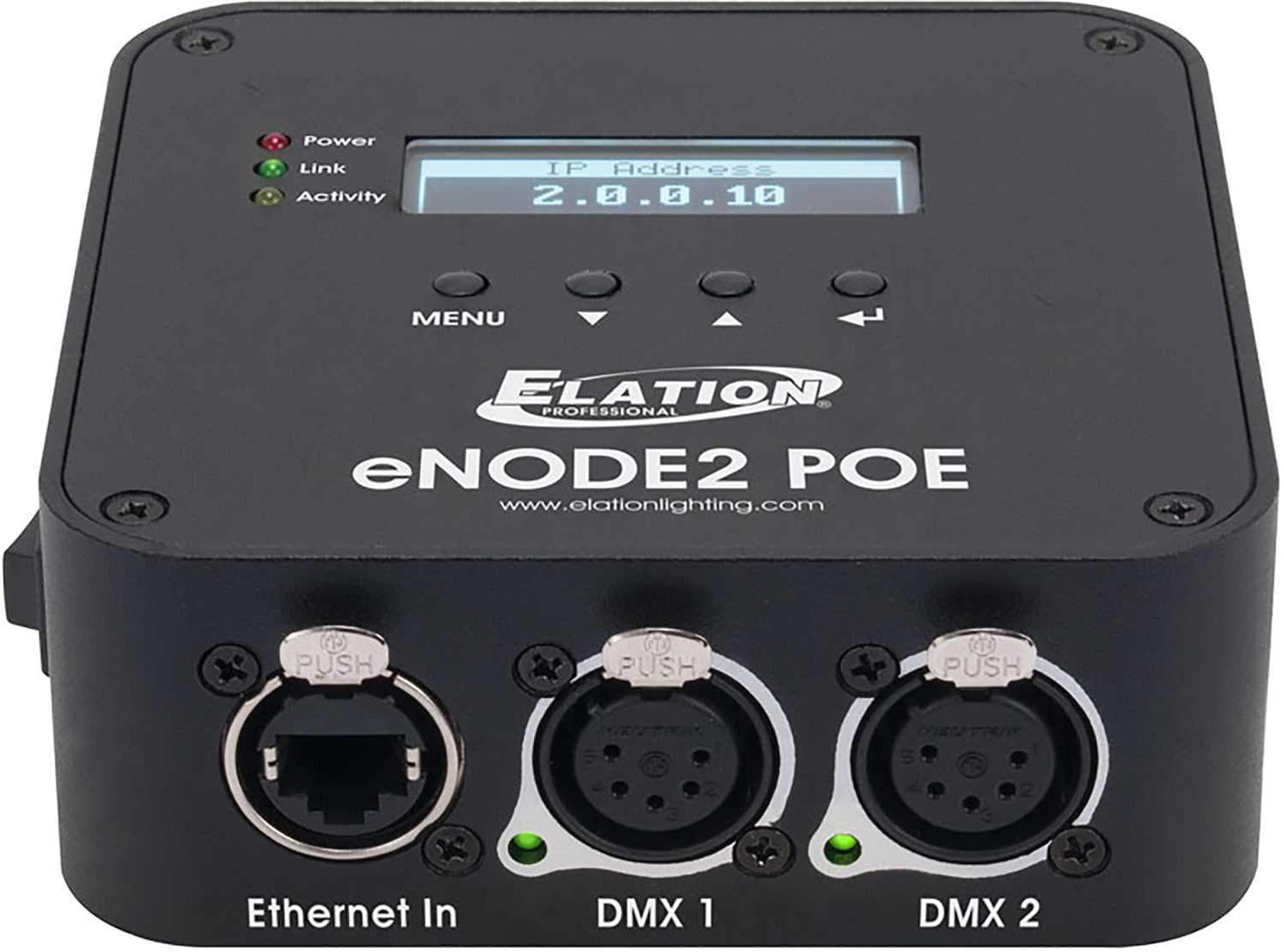 Elation eNode2 POE 2-Universe Ethernet-DMX Node - ProSound and Stage Lighting