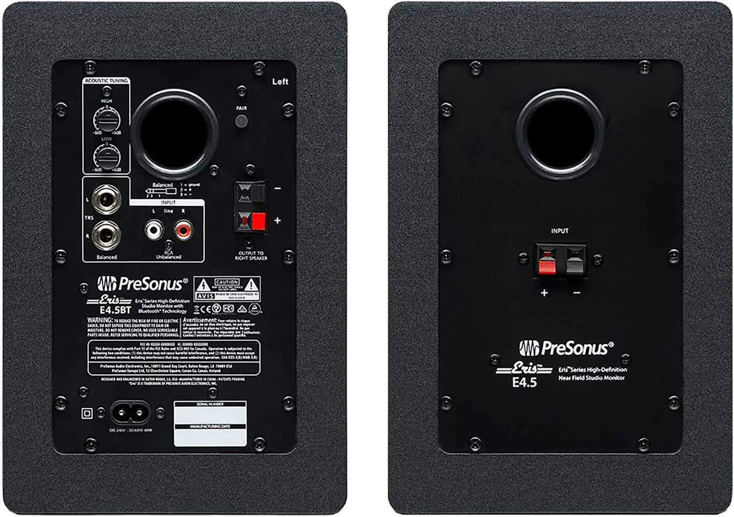 PreSonus Eris E4.5 BT Active Studio Monitor Pair with Bluetooth - ProSound and Stage Lighting