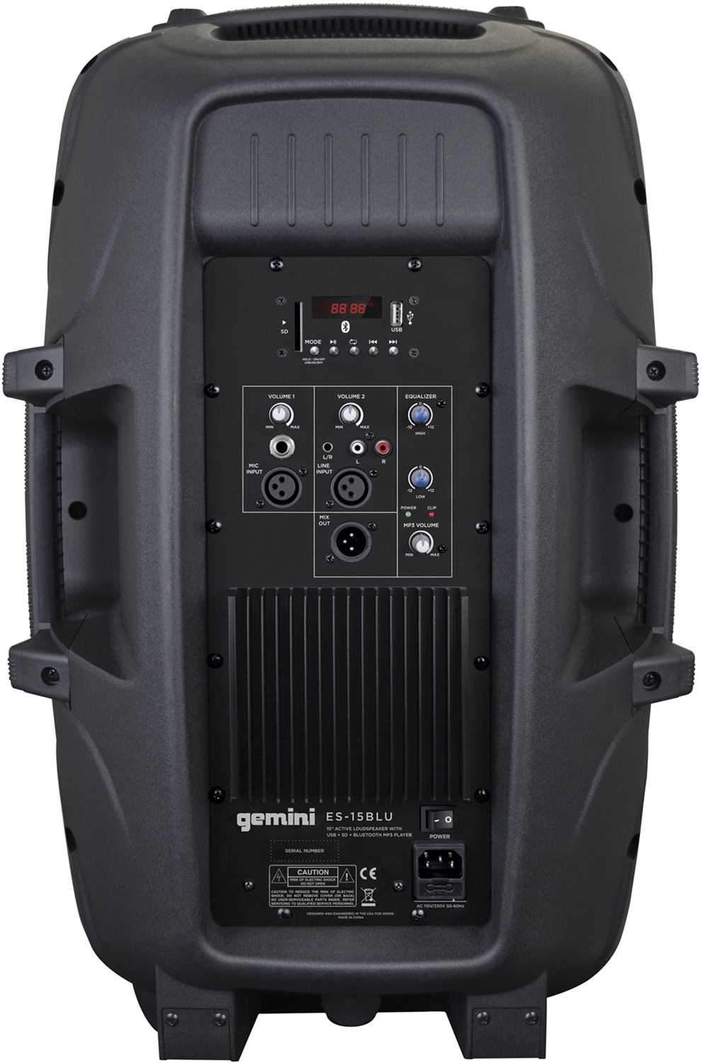 Gemini ES-15BLU 15-Inch Bluetooth Powered Speaker - ProSound and Stage Lighting