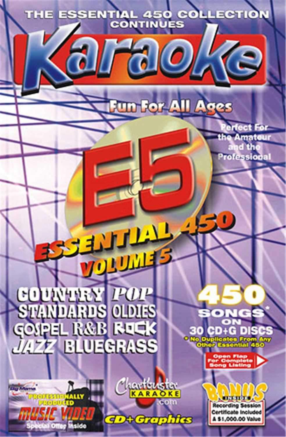 Chartbuster 450 Essential Karaoke Hits Volume 5 - ProSound and Stage Lighting