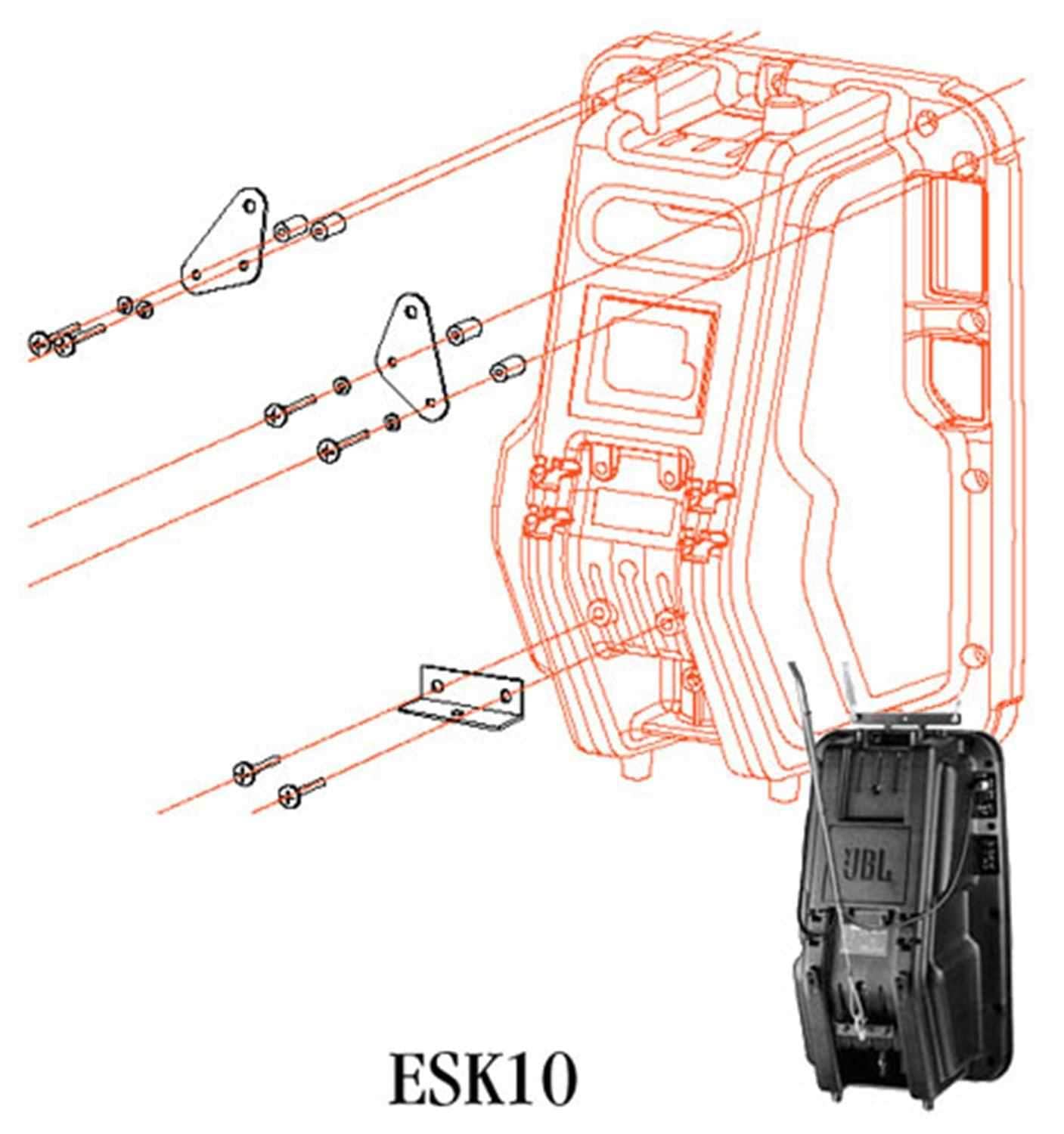 JBL ESK10 Mounting Bracket For Eon10G2 - ProSound and Stage Lighting