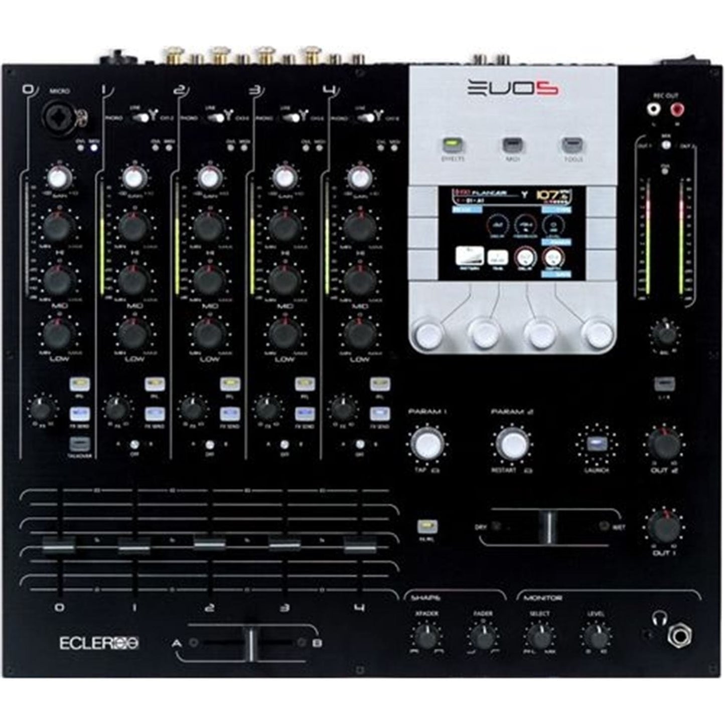ECLER EVO-5 4-Channel Club DJ Mixer with MIDI/FX/FW - ProSound and Stage Lighting