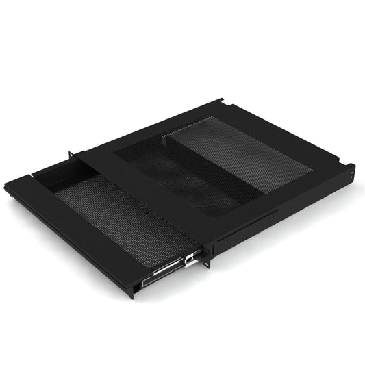 Penn Elcom 19 Inch Universal 1U Lockable Laptop Tray - Vented - ProSound and Stage Lighting