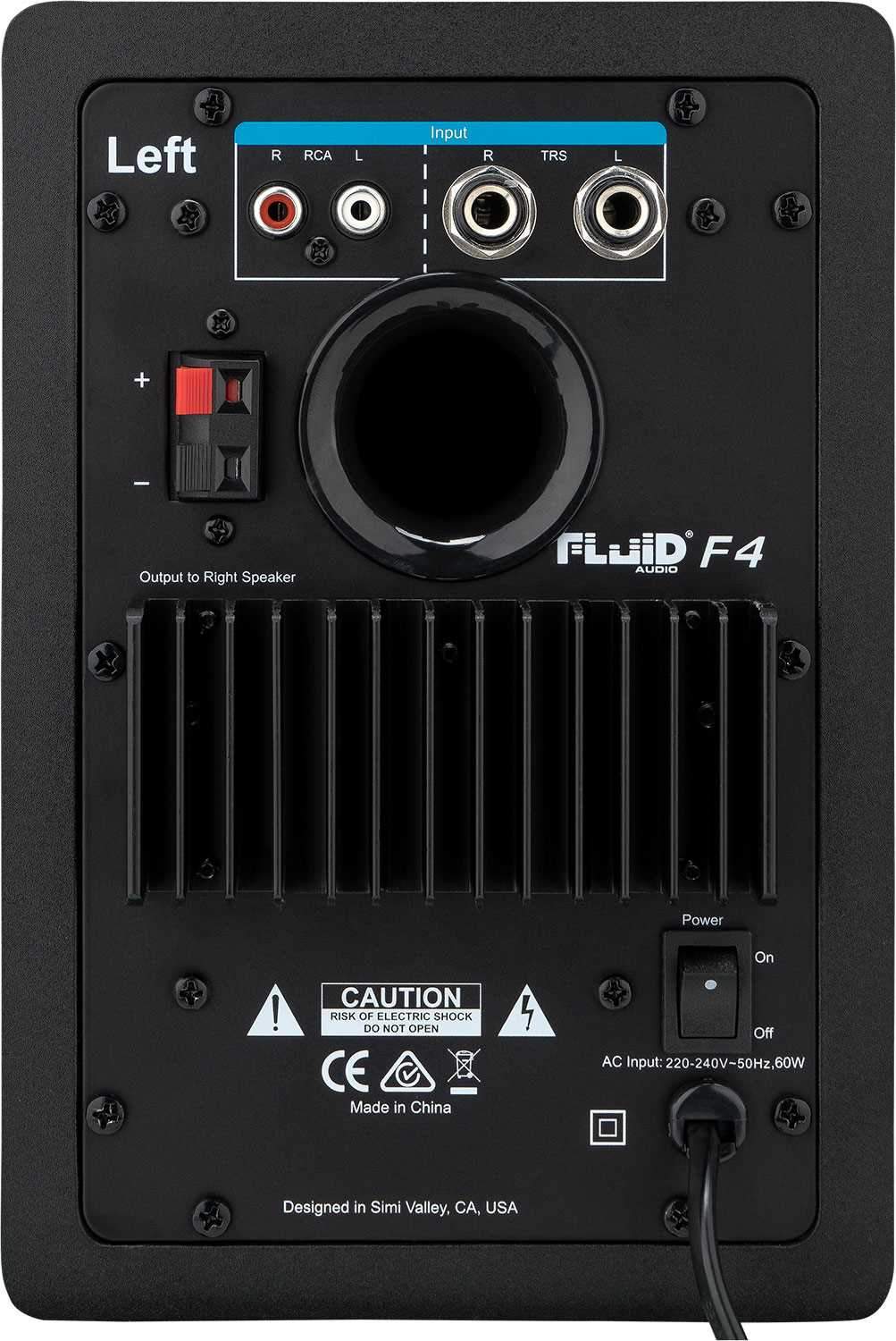 Fluid Audio F4 Pair 4-Inch Powered Studio Monitors - ProSound and Stage Lighting