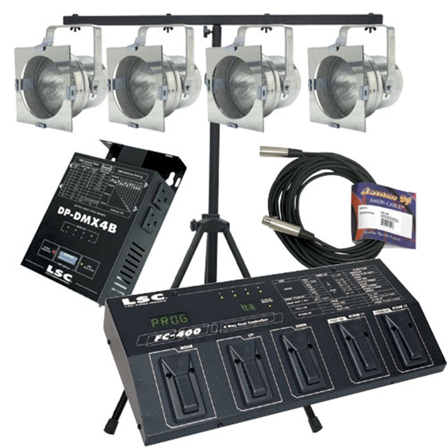 American DJ FC56 Par 56 Light Package with DP-DMX4B - ProSound and Stage Lighting
