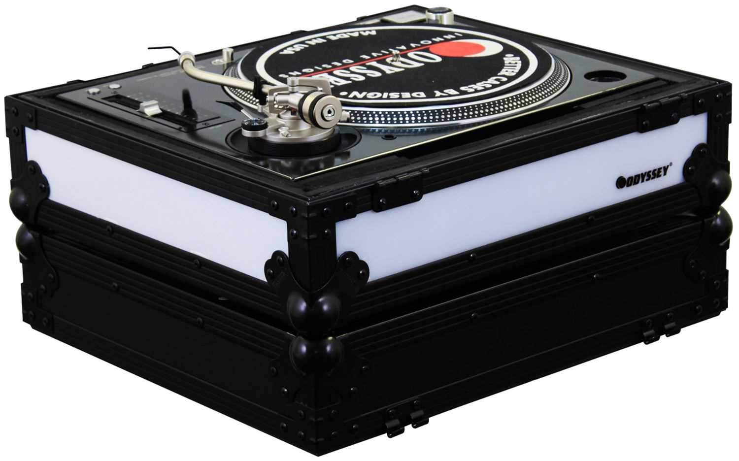Odyssey FFX2LBM1200BL Fx2 Twin Led Turntable Cas - ProSound and Stage Lighting
