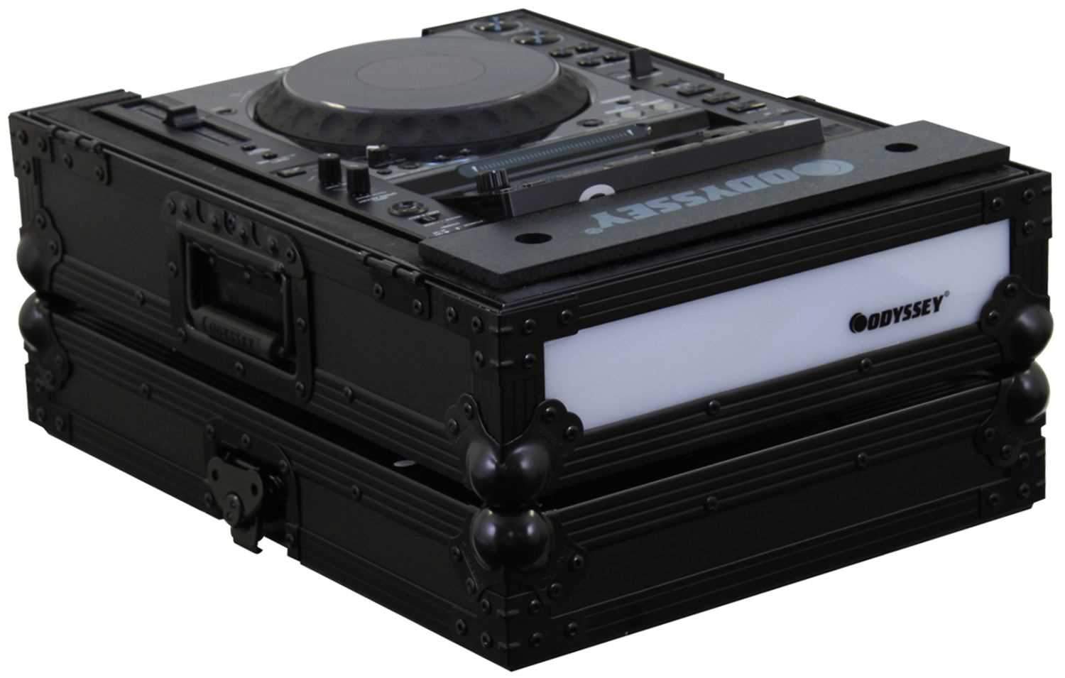 Odyssey FFX2LCDJBL Fx Twin Led Cd Player Case - ProSound and Stage Lighting