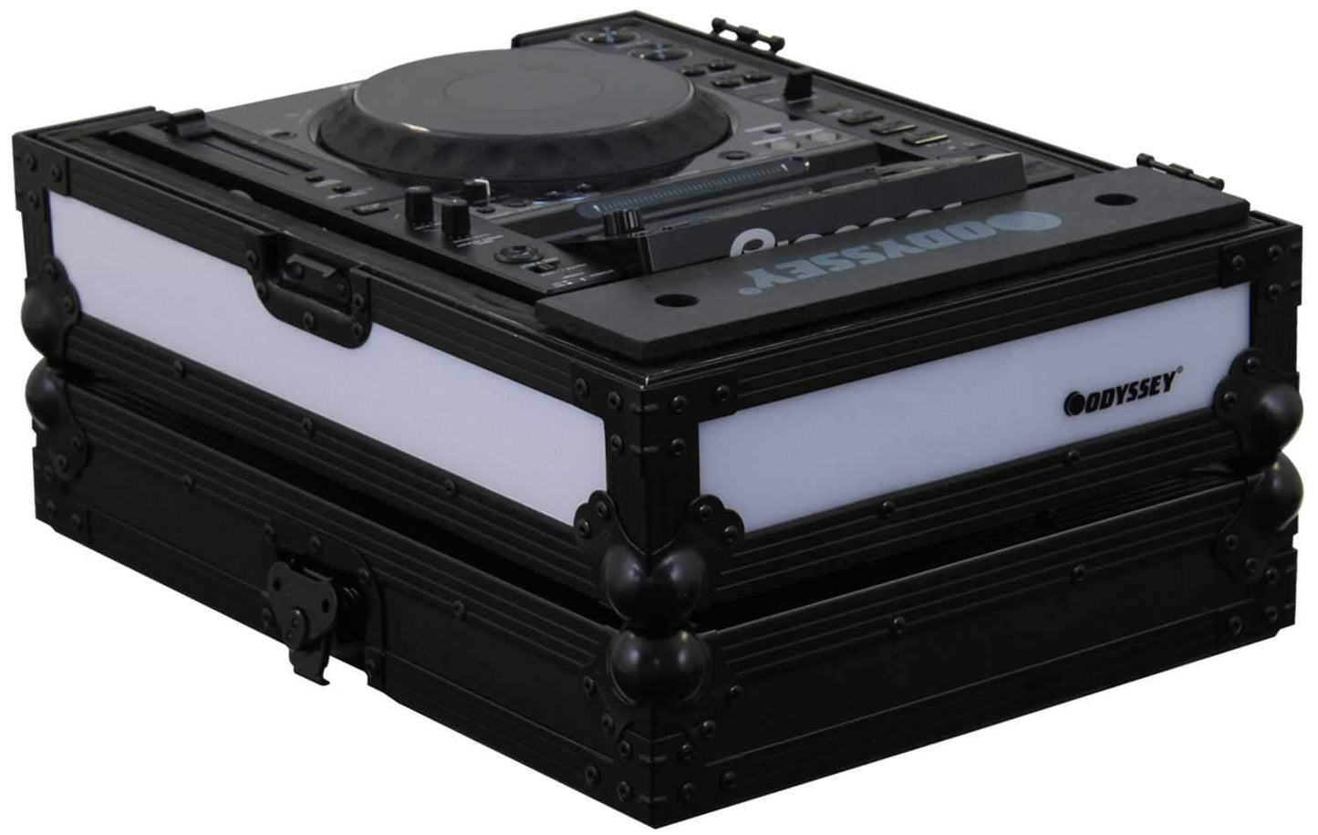 Odyssey FFX2RCDJBL Fx2 Twin Led Cd Player Case - ProSound and Stage Lighting
