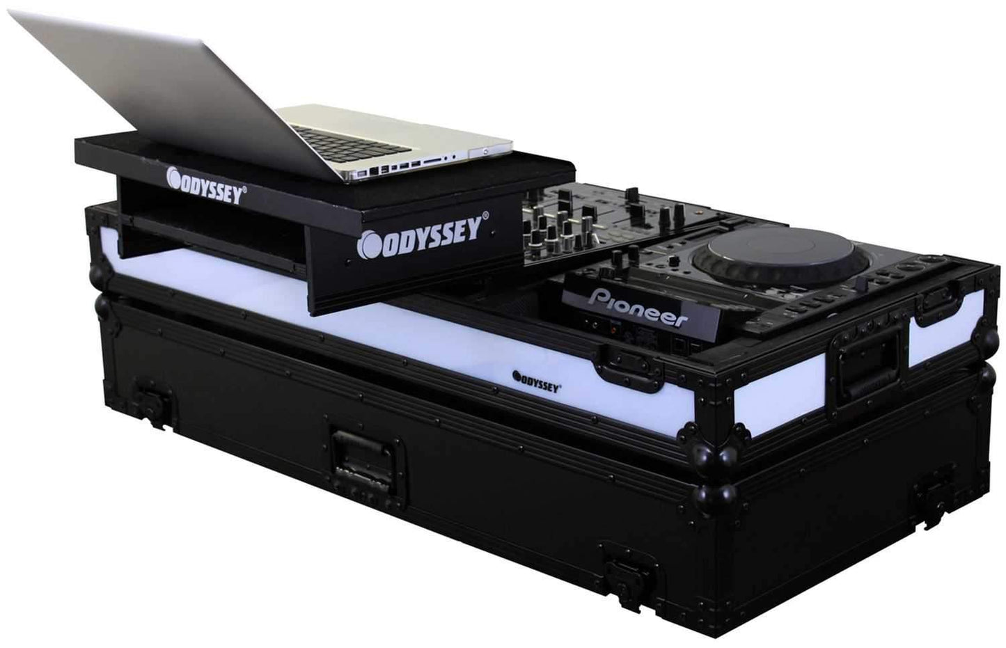 Odyssey FFX3GS12CDJWBL Fx Tri Led Dj Coffin Case - ProSound and Stage Lighting