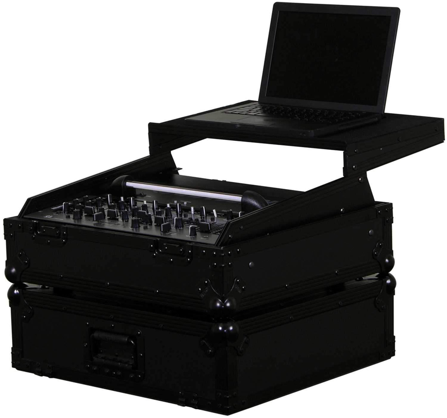 Odyssey FFXGS10BL FX 19-Inch Rackmount Mixer Glide Case with LED Panel - ProSound and Stage Lighting