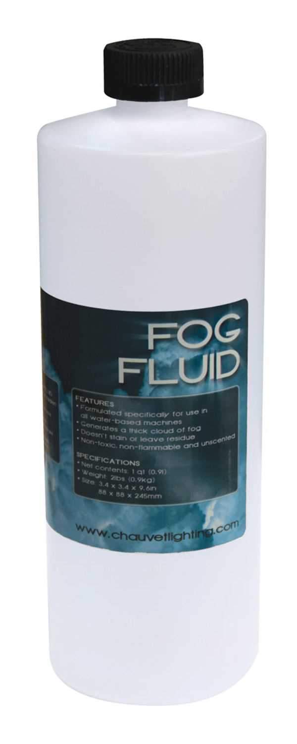 Chauvet FJQ Water-Based Fog Fluid - 1 Quart - ProSound and Stage Lighting
