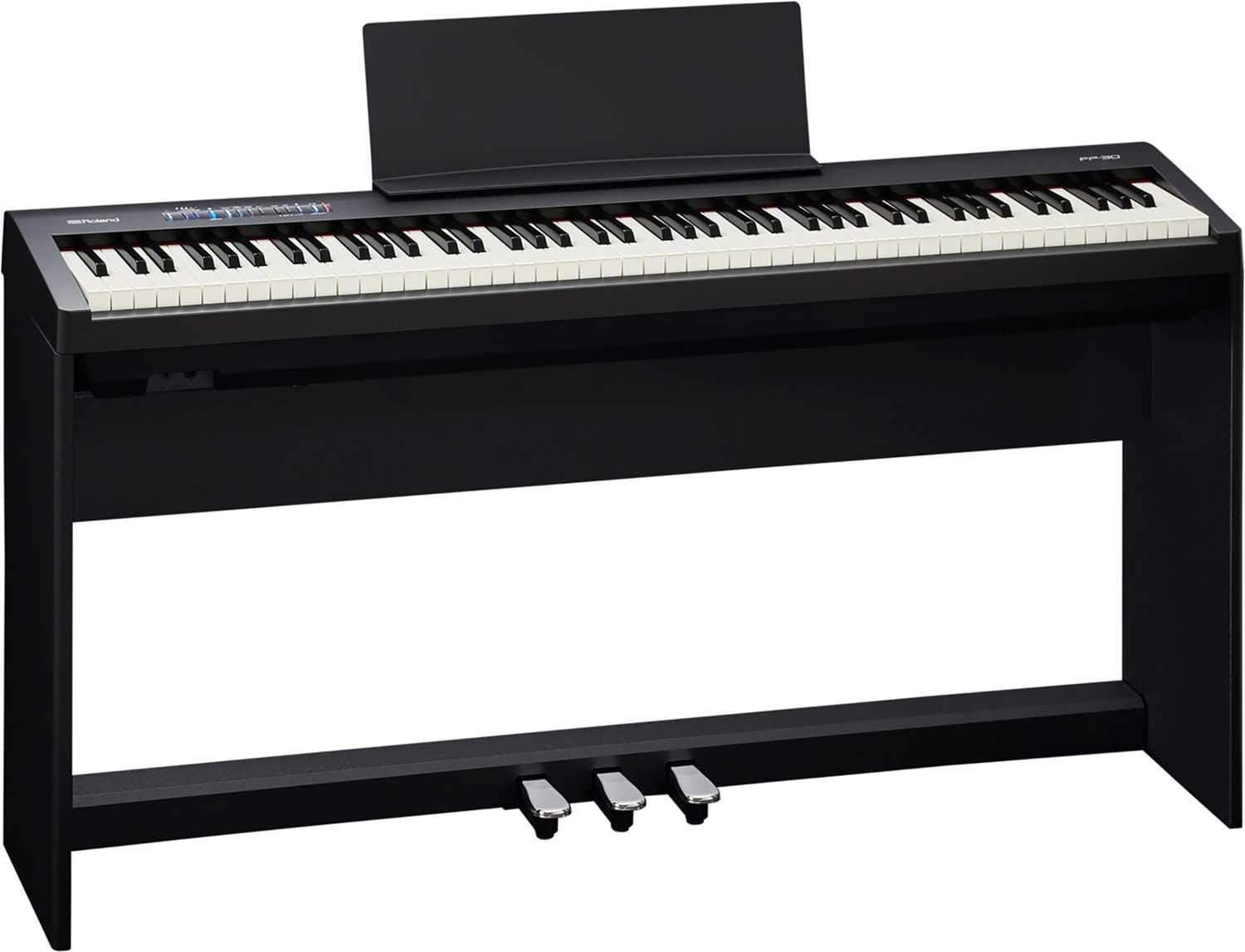 Roland FP-30-BKC Digital Piano with stand Black - ProSound and Stage Lighting