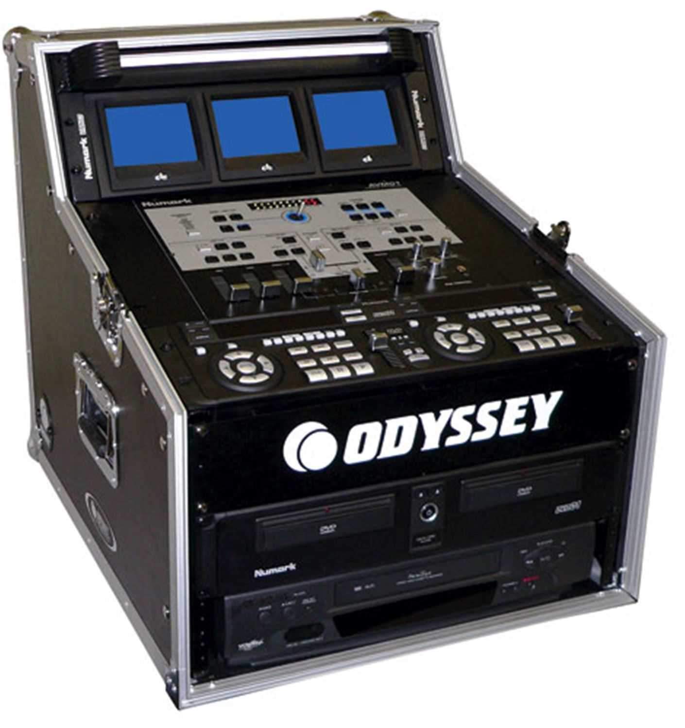 Odyssey FR-494 Audio Video Rack VJ with Monitor Area - ProSound and Stage Lighting