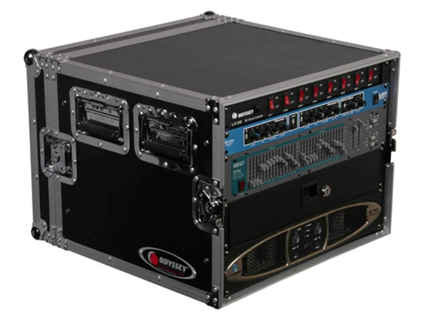 Odyssey FRAR8E 8 Space Amp Rack Case - ProSound and Stage Lighting