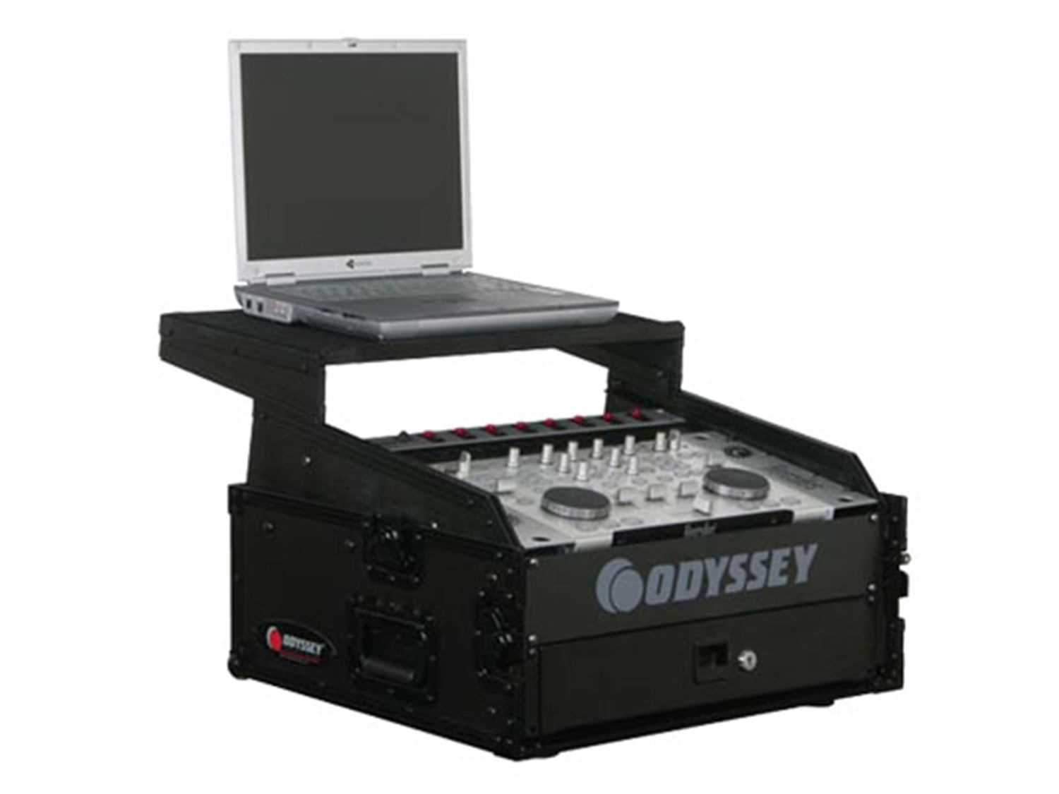 Odyssey FRGS802BL 10Sp x 2Sp Combo Rack with Platfo - ProSound and Stage Lighting