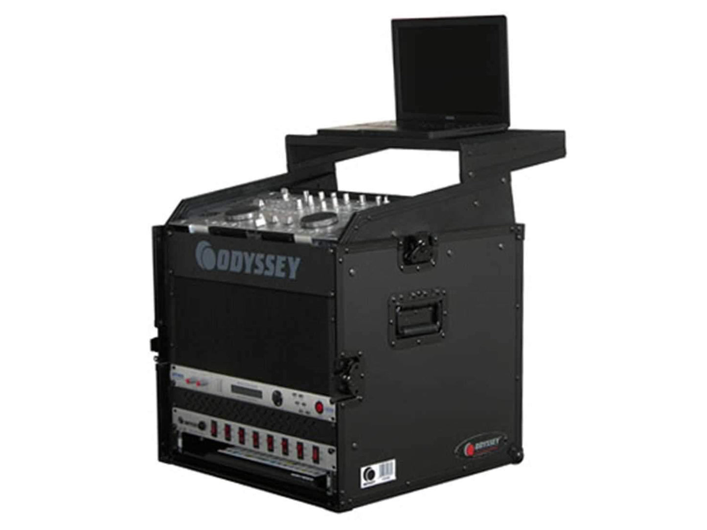 Odyssey FRGS808BL 10Sp x 8Sp Combo Rack with Platfo - ProSound and Stage Lighting