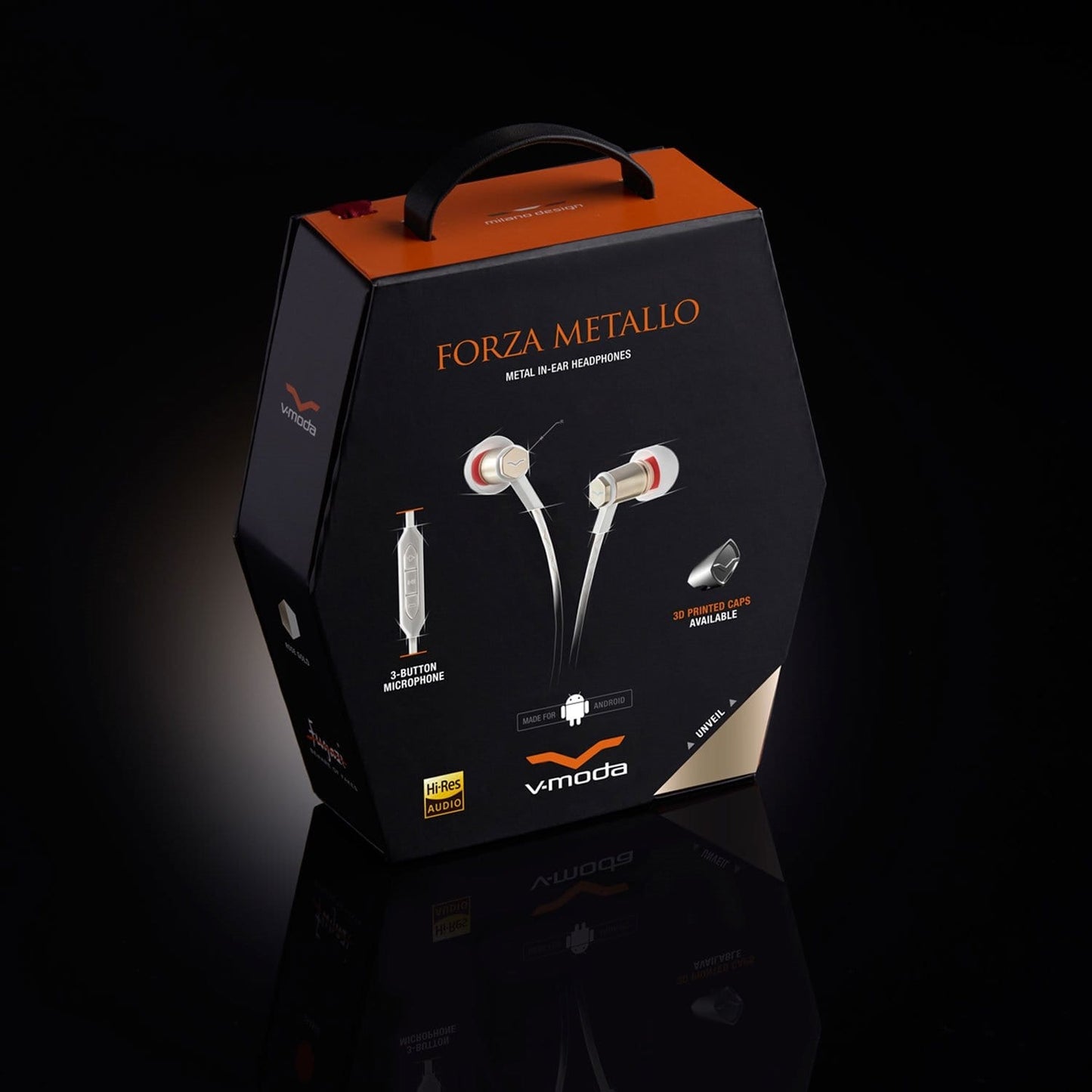V-MODA Forza Metallo In-Ear (Android) Headphones - Rose Gold - ProSound and Stage Lighting