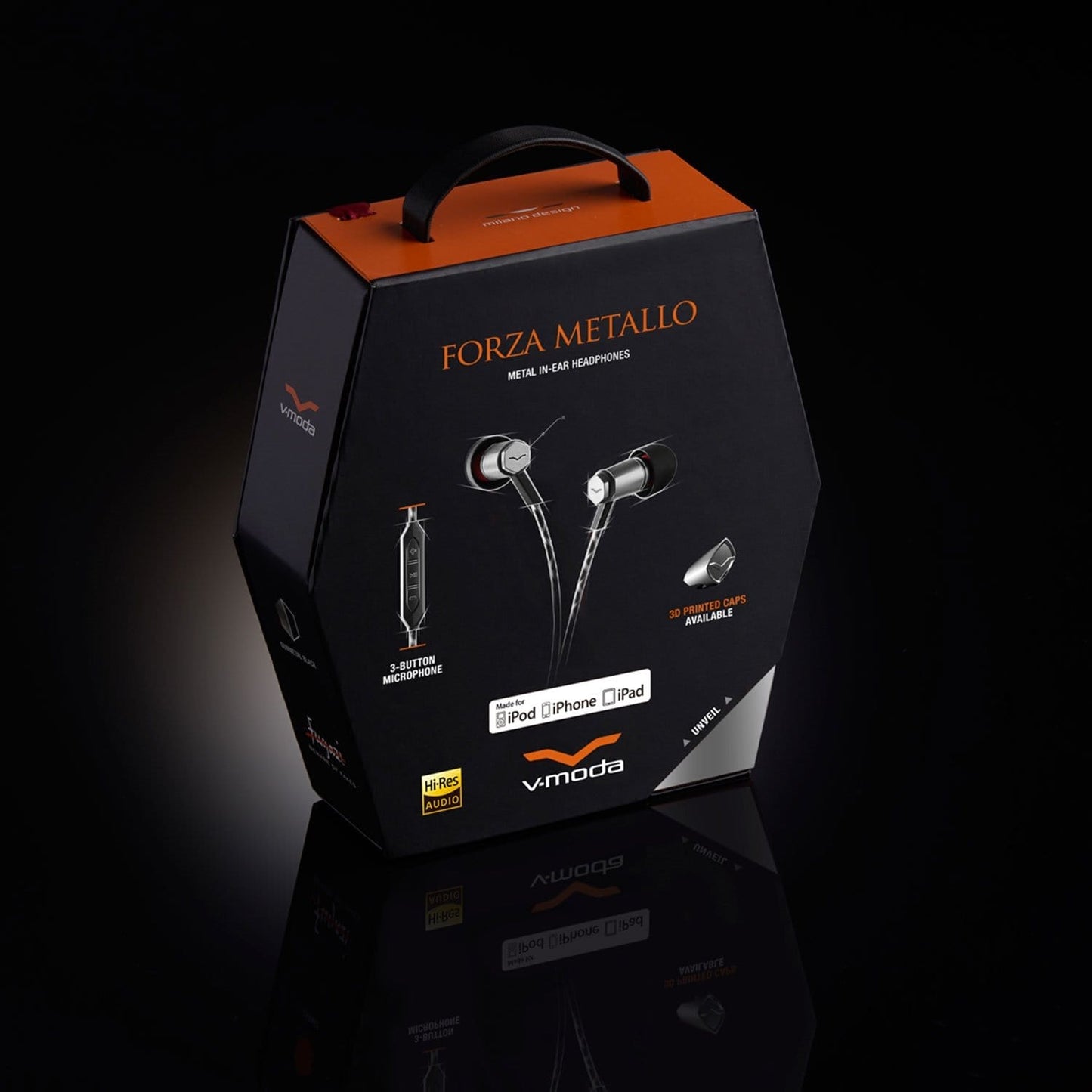 V-MODA Forza Metallo In-Ear (iOS) Headphones - Black - ProSound and Stage Lighting