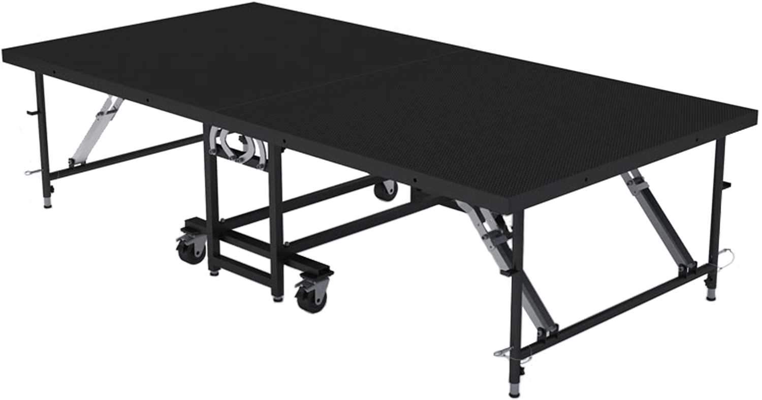 Staging 101 Roll-In Stage 4 Ft x 8 Ft 24 Inch High Industrial Finish - Unassembled - ProSound and Stage Lighting