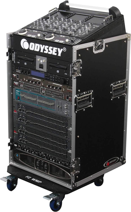 Odyssey ATA Rack 10U Slant 16U Vertical w Wheels - ProSound and Stage Lighting