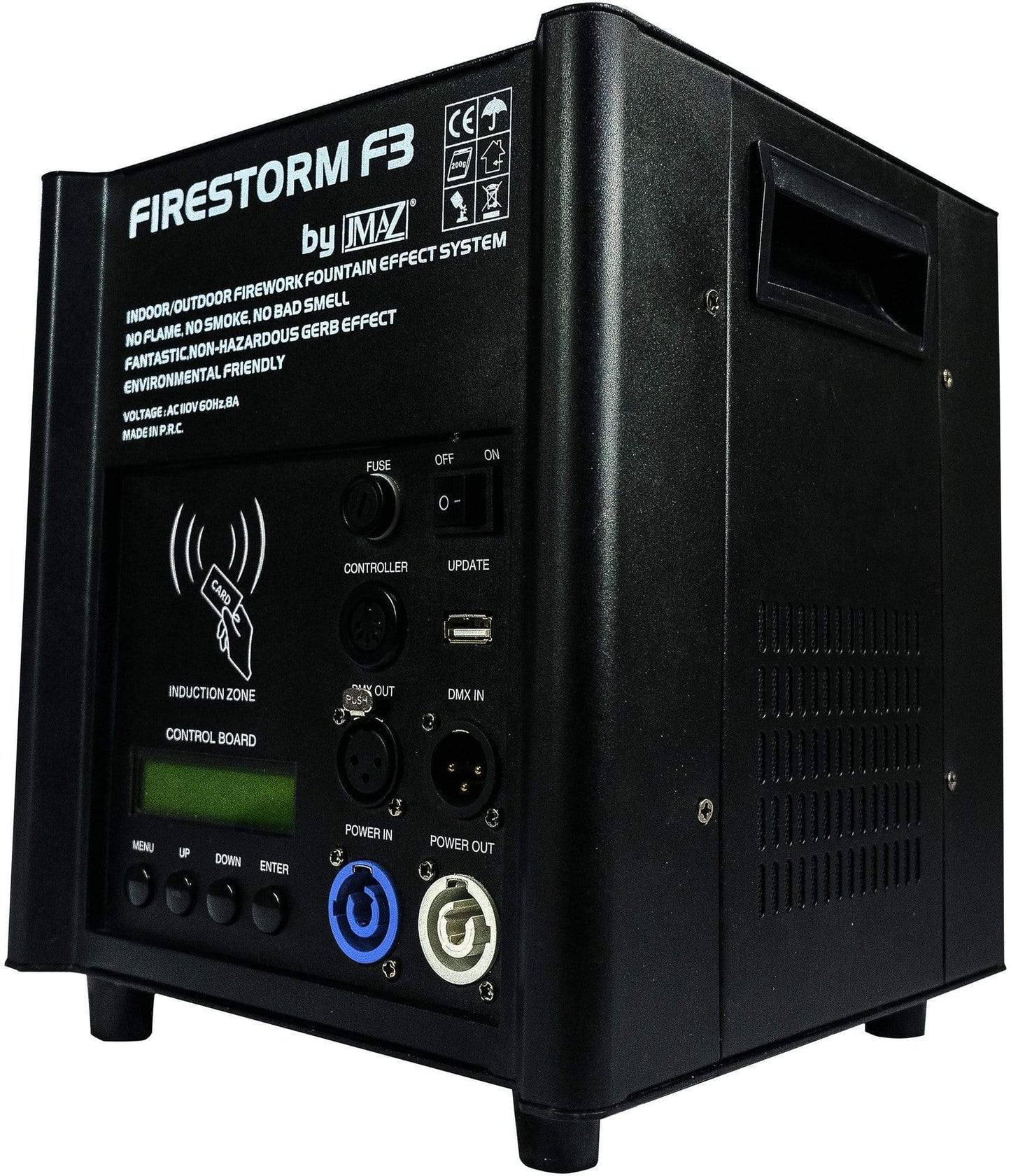 JMAZ Firestorm F3 (Black) Cold Spark 4 Pack w/ Case - ProSound and Stage Lighting