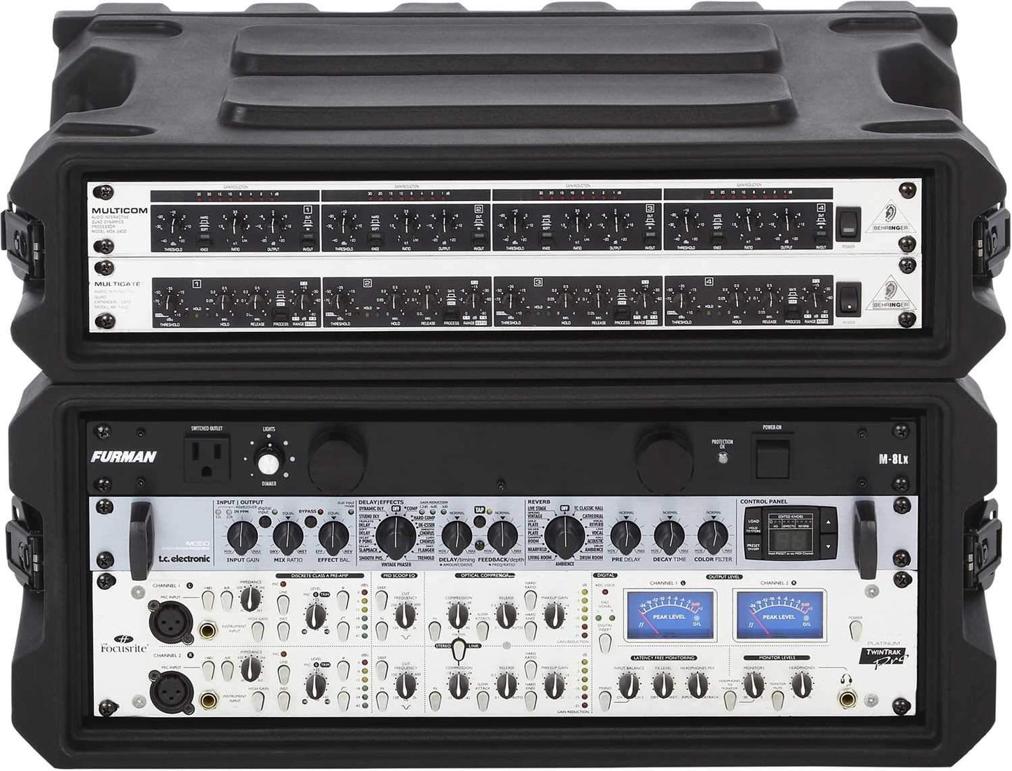 Gator G-PRO-4U-13 Molded 4U 13In Deep Audio Rack - ProSound and Stage Lighting