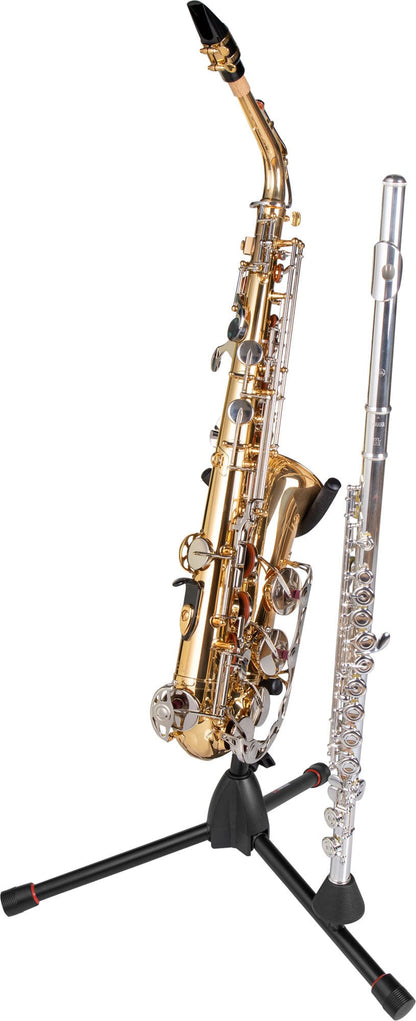 Gator GFW-BNO-SAXFLU Alto Tenor Sax Stand with Clarinet Flute Peg - PSSL ProSound and Stage Lighting