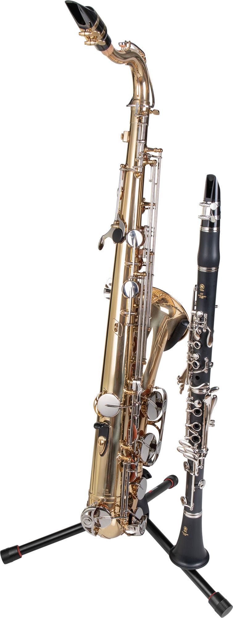 Gator GFW-BNO-SAXFLU Alto Tenor Sax Stand with Clarinet Flute Peg - PSSL ProSound and Stage Lighting