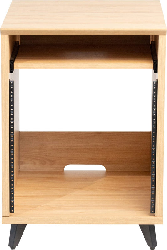 Gator GFW-ELITEDESKRK-M Elite Furniture 10U Rack Table Maple Matte - PSSL ProSound and Stage Lighting