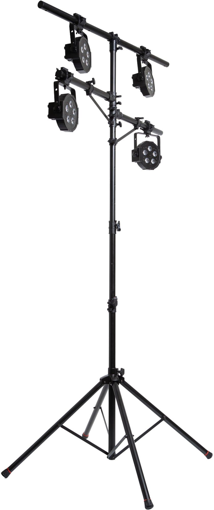 Gator GFW Quad Leg Stand Light Tree With LS1 Top Bars (Non-Piston) - PSSL ProSound and Stage Lighting