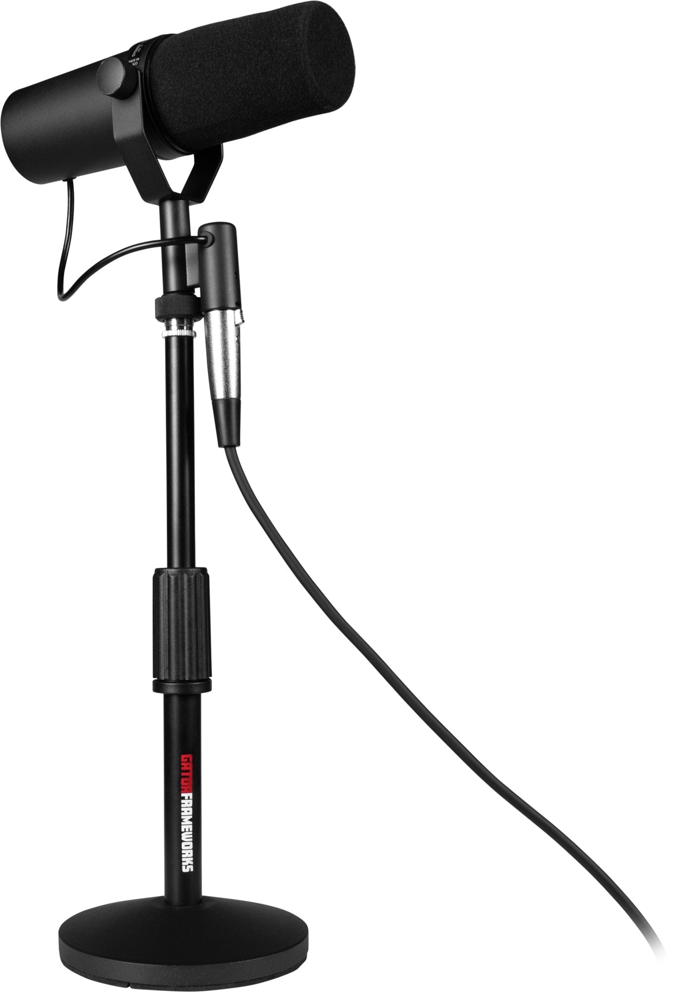 Gator GFW-MIC-DESKTOP-2PK Desktop Mic Stand 2-Pack with XLR Cables - PSSL ProSound and Stage Lighting