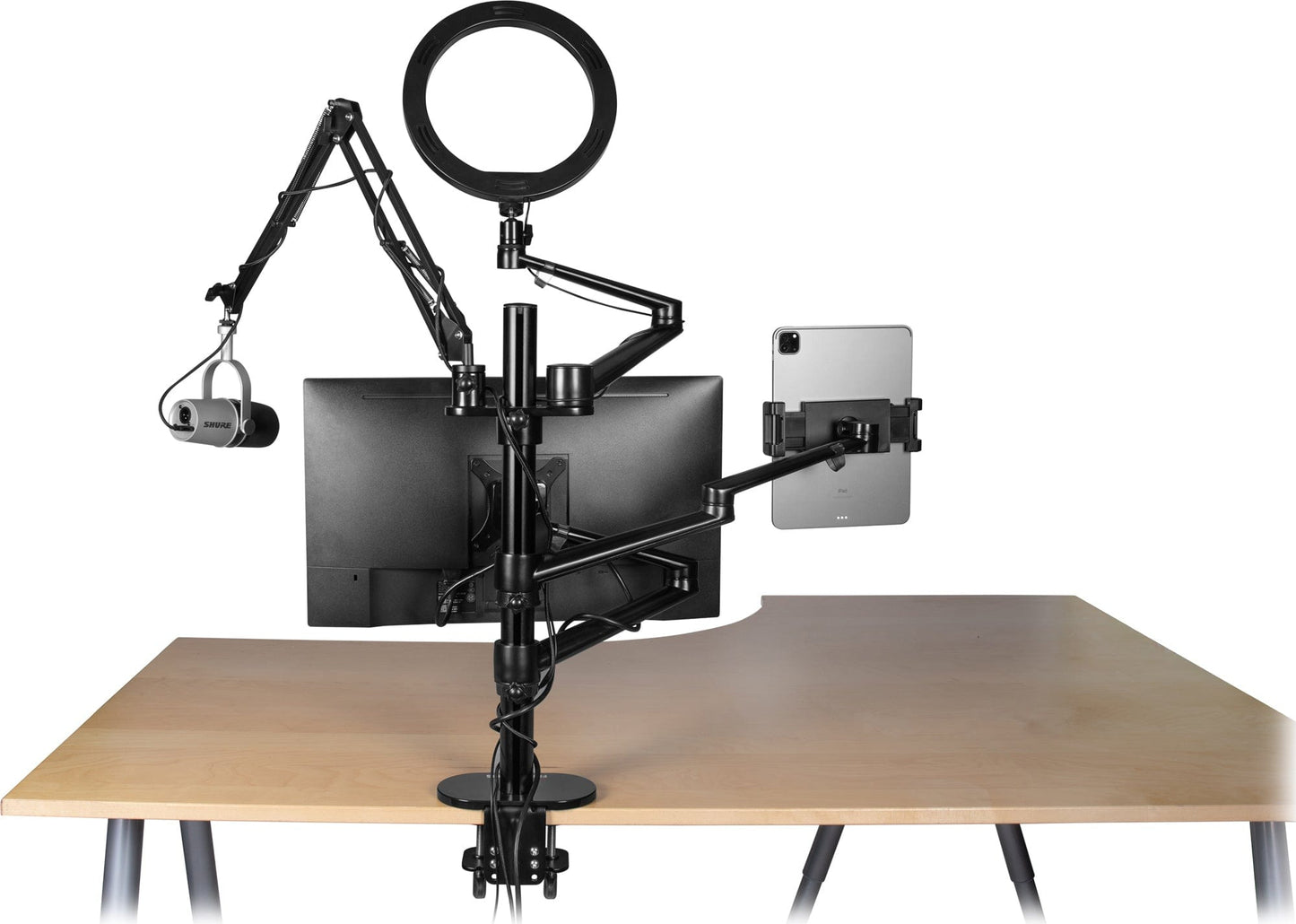 Gator GFW-STREAMSTAND Desk-Clamping Stream Stand with 6-Point Attachment - PSSL ProSound and Stage Lighting
