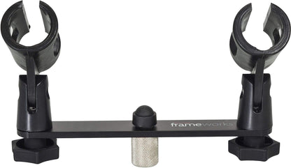Gator GFWMIC1TO2 Frameworks Dual Mic Mount Stereo Bar - PSSL ProSound and Stage Lighting