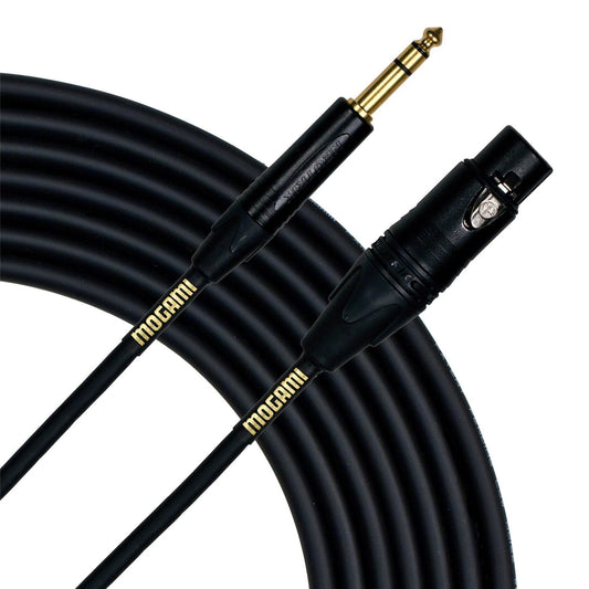 Mogami Gold TRS to F XLR Patch 1/4 Cable 3ft - ProSound and Stage Lighting