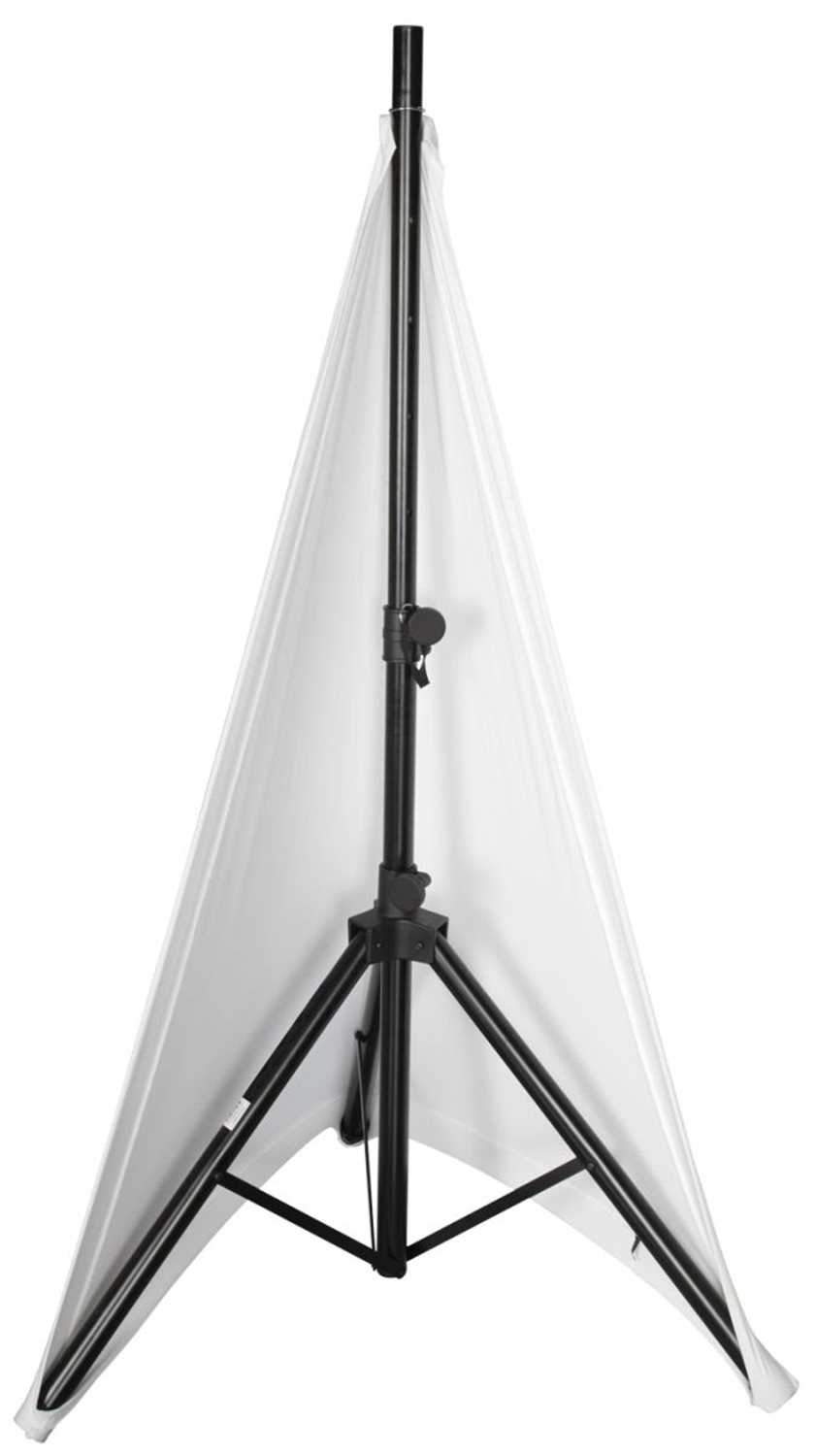 Gator Stretchy Speaker Stand Cover 2 Sides White - ProSound and Stage Lighting