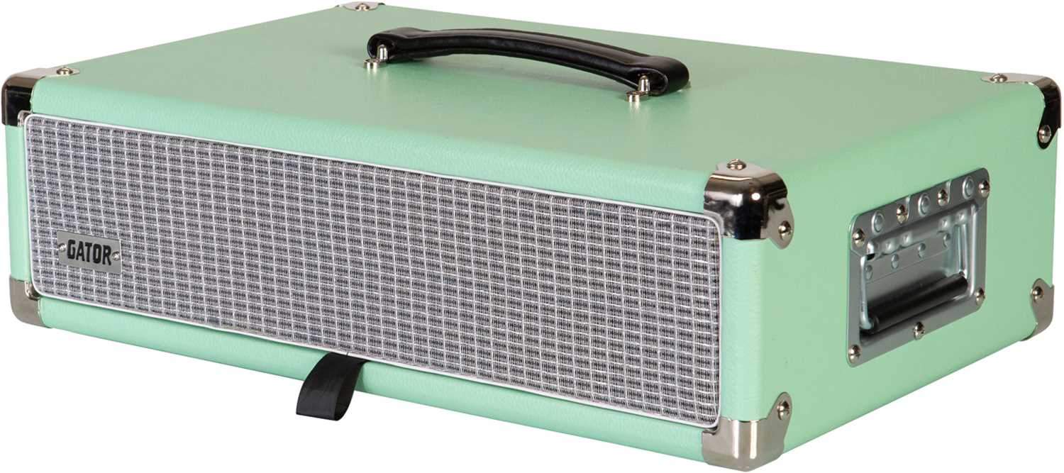 Gator Vintage Amp Vibe Rack Case - 2U Seafoam Green - ProSound and Stage Lighting