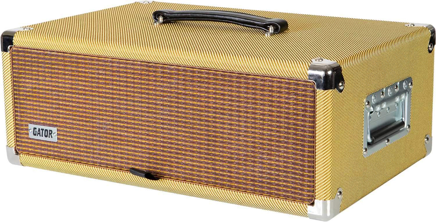 Gator Vintage Amp Vibe Rack Case - 3U Tweed - ProSound and Stage Lighting