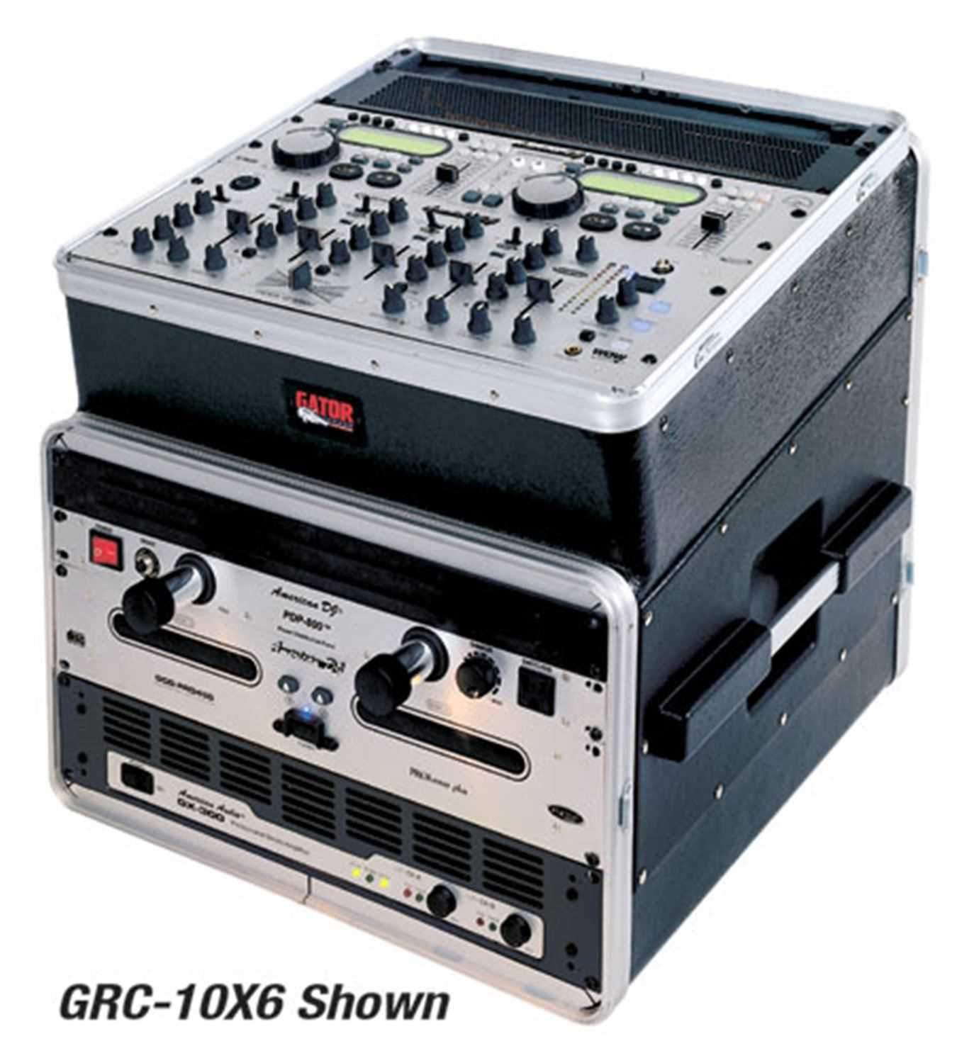 Gator GRC-10X4 Slant-Top 10 Space Top 4 Space Bottom Rack Case - ProSound and Stage Lighting
